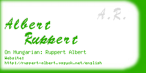 albert ruppert business card